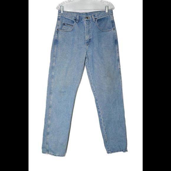 VTG Wrangler Men Jeans Blue Denim LightWash Western Cowboy Classic MidRise Sz 33 - Picture 1 of 5